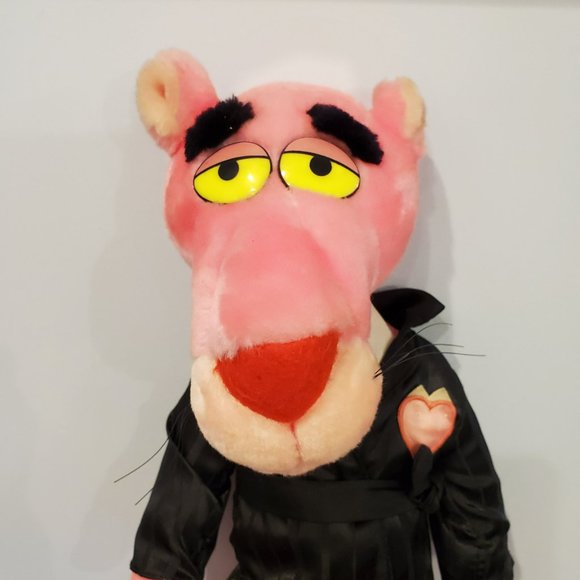 1987 Macy's Pink Panther 24K Special Effects Hugh Hefner Plush Valentine Posable - Picture 2 of 12